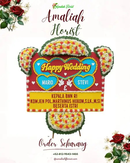 Papan Bunga Pernikahan Japoh